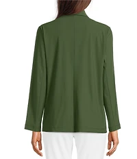 Jude Connally Mindy Notch Lapel Long Sleeve Jude Cloth Knit Open-Front Blazer