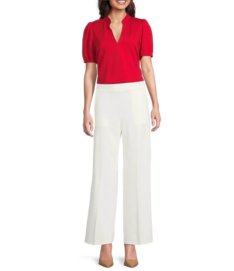 Jude Connally Nicolette Ponte Flat Front Straight Pants