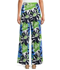 Jude Connally Nicolette Wild Blossom Print Wide Leg Pull-On Pants