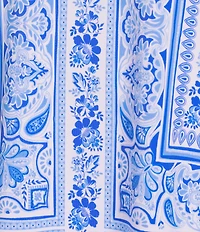 Jude Connally Renata Palace Tapestry Print Crew Neck Long Bell Sleeve Swing Dress