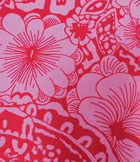 Jude Connally Tillie Painted Paisley Print Coordinating Ultralight Jude Cloth Drape Crew Neck Cap Sleeve Top