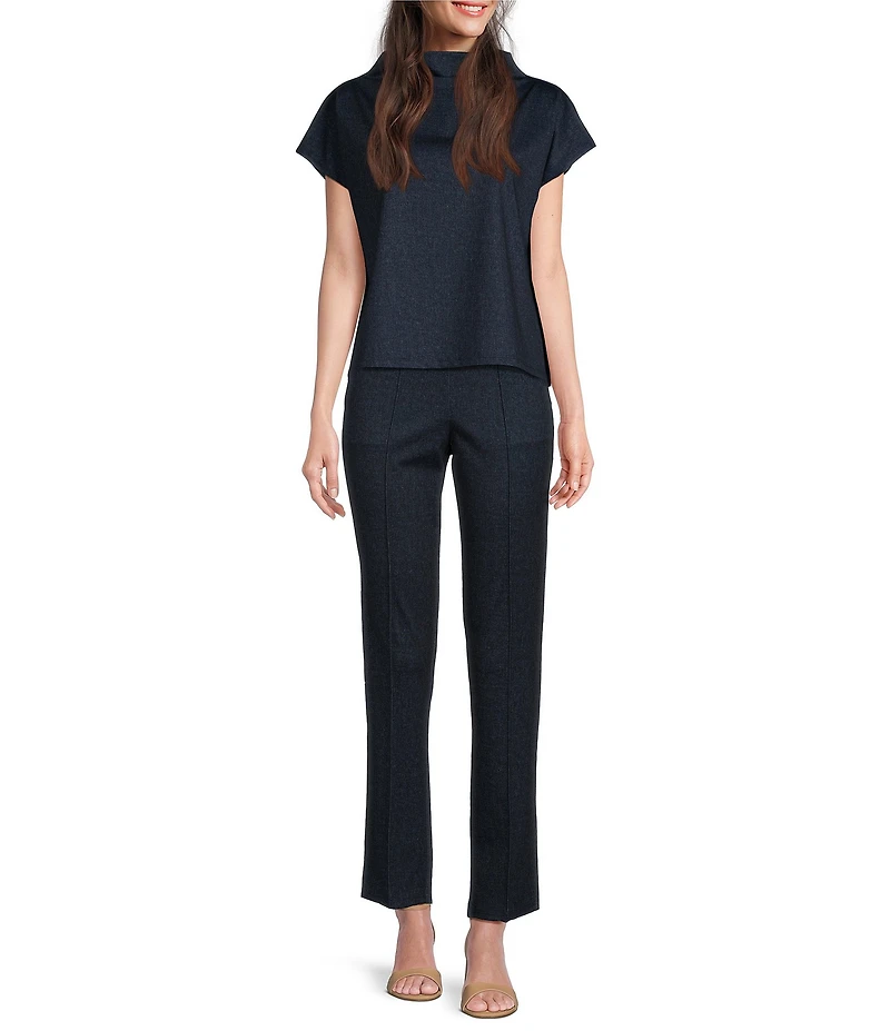 Jude Connally Tillie Stretch Jude Cloth Wrinkle-Free And Easy Care Stretch Knit Funnel Neck Cap Sleeve Top