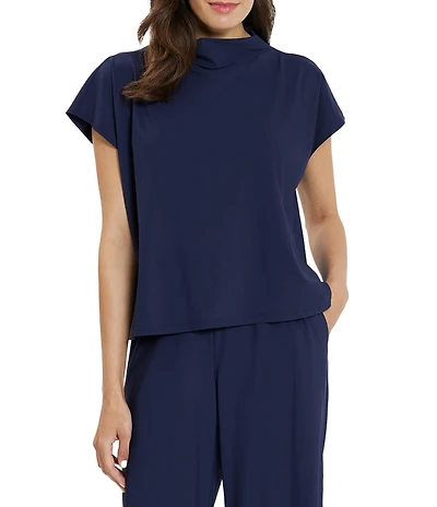 Jude Connally Tillie Ultralight Jude Cloth Drape Crew Neck Cap Sleeve Top