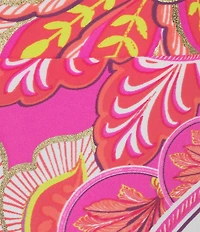 Jude Connally Trixie Jude Cloth Knit Stained Glass Print Wide-Leg Pull-On Pants