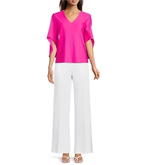 Jude Connally Trixie Ponte Wide Leg Full Pants