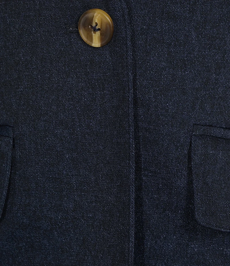 Jude Connally Wallis Stand Collar Bracelet Sleeve One Button-Front Denim Jacket
