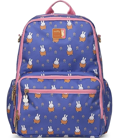 JujuBe Zealous Miffy Flower Fields Changing Pad Backpack