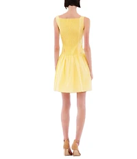 Julia Jordan Drop Waist Cotton Poplin Mini Dress