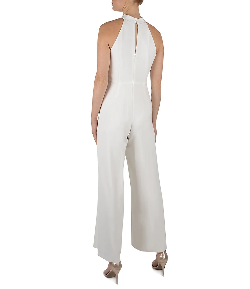 Julia Jordan Halter Twist Neck Sleeveless Pocketed Jumpsuit