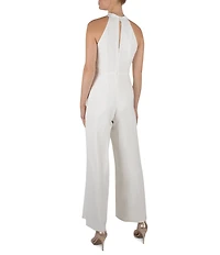Julia Jordan Halter Twist Neck Sleeveless Pocketed Jumpsuit
