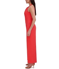 Julia Jordan Halter Twist Neck Sleeveless Pocketed Jumpsuit