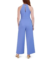 Julia Jordan Halter Twist Neck Sleeveless Pocketed Jumpsuit