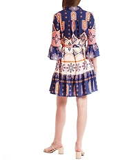 Julia Jordan Long Bell Sleeve Shirt Dress