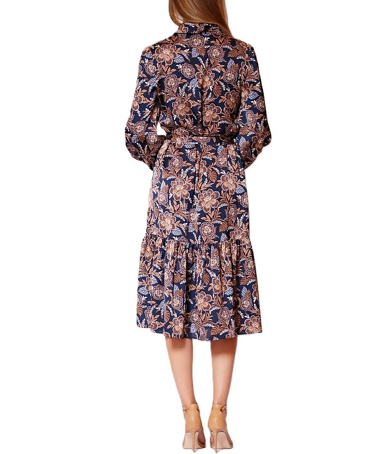 Julia Jordan Long Sleeve Midi Shirt Dress