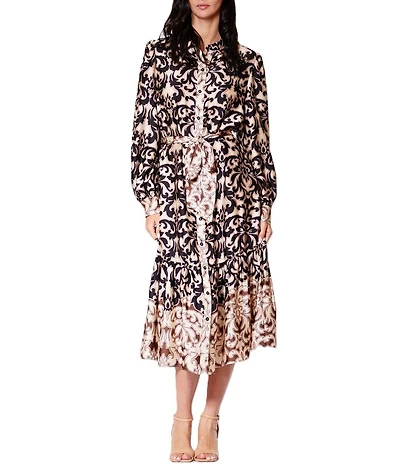 Julia Jordan Long Sleeve Midi Shirt Dress