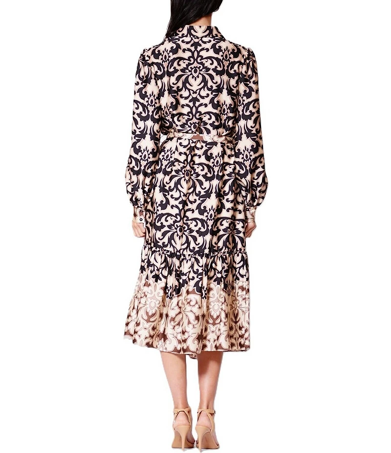 Julia Jordan Long Sleeve Midi Shirt Dress