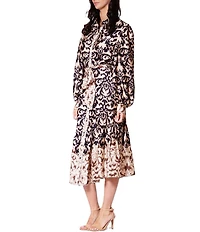 Julia Jordan Long Sleeve Midi Shirt Dress
