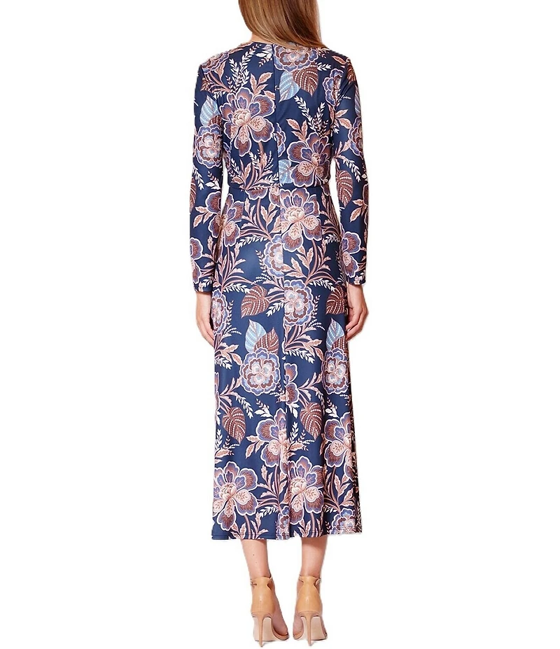 Julia Jordan Long Sleeve Printed Jersey Dress