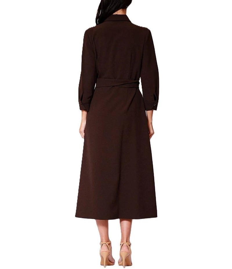 Julia Jordan Long Sleeve Belted Shirt Dress