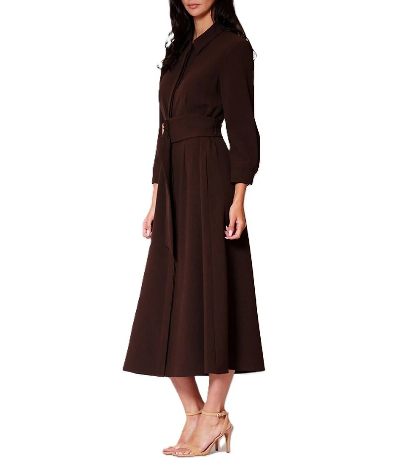 Julia Jordan Long Sleeve Belted Shirt Dress