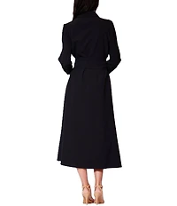 Julia Jordan Long Sleeve Belted Shirt Dress