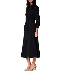 Julia Jordan Long Sleeve Belted Shirt Dress