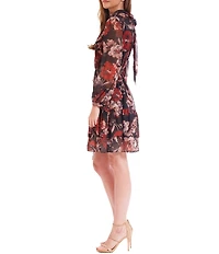 Julia Jordan Long Sleeve Short Dress With Ruffle Collar