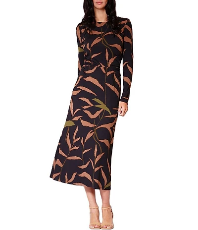Julia Jordan Printed Midi Long Sleeve Dress
