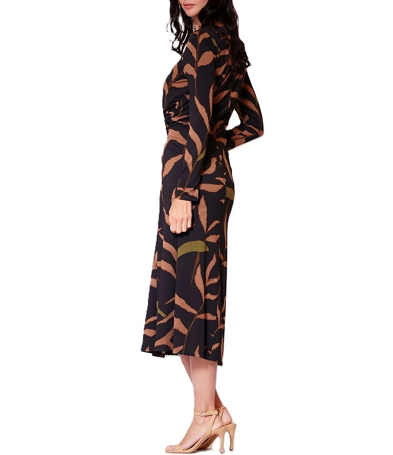 Julia Jordan Printed Midi Long Sleeve Dress