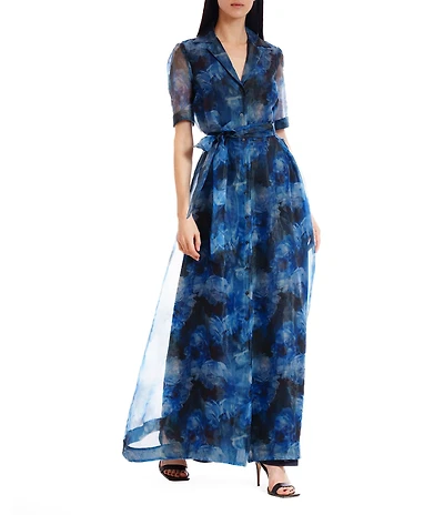 Julia Jordan Printed Short Sleeve Shirt Dress