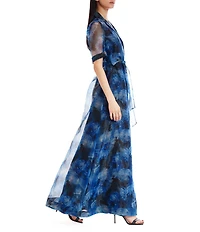 Julia Jordan Printed Short Sleeve Shirt Dress