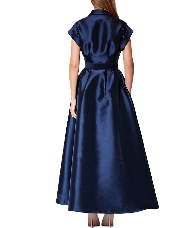 Julia Jordan Self Covered Belt Long Shirt Dress