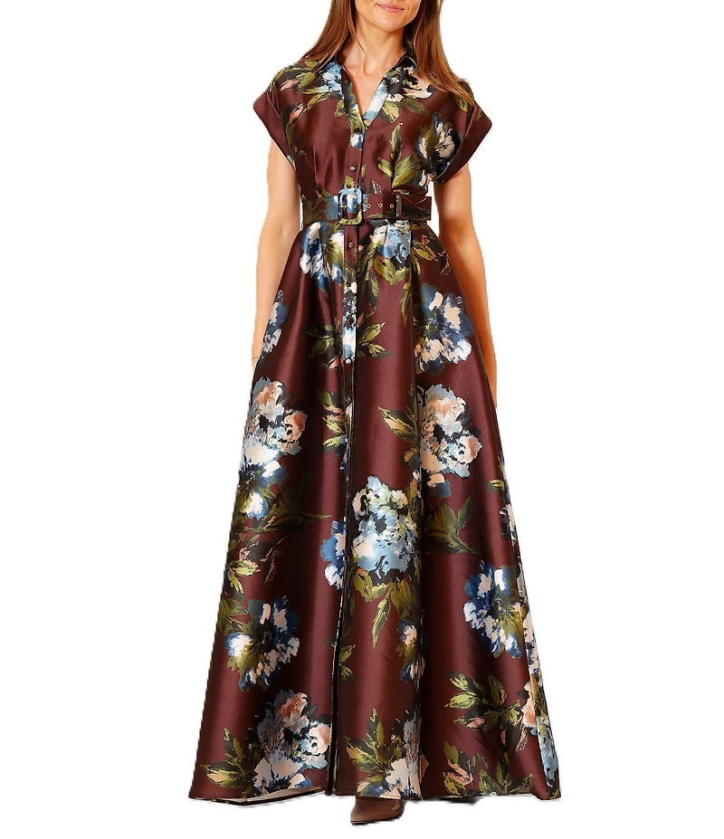 Julia Jordan Short Sleeve Printed Shirt Dress