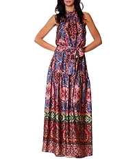 Julia Jordan Sleeveless Halter Maxi Dress
