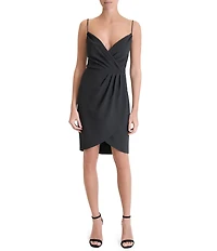 Julia Jordan Spaghetti Strap Sweetheart Neckline Wrap Tulip Hem Dress
