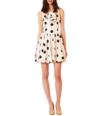 Julia Jordan Square Neck Fitted Waist Mini Dress With Rosette