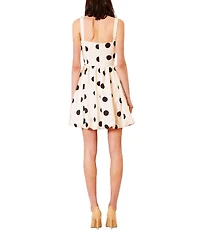 Julia Jordan Square Neck Fitted Waist Mini Dress With Rosette