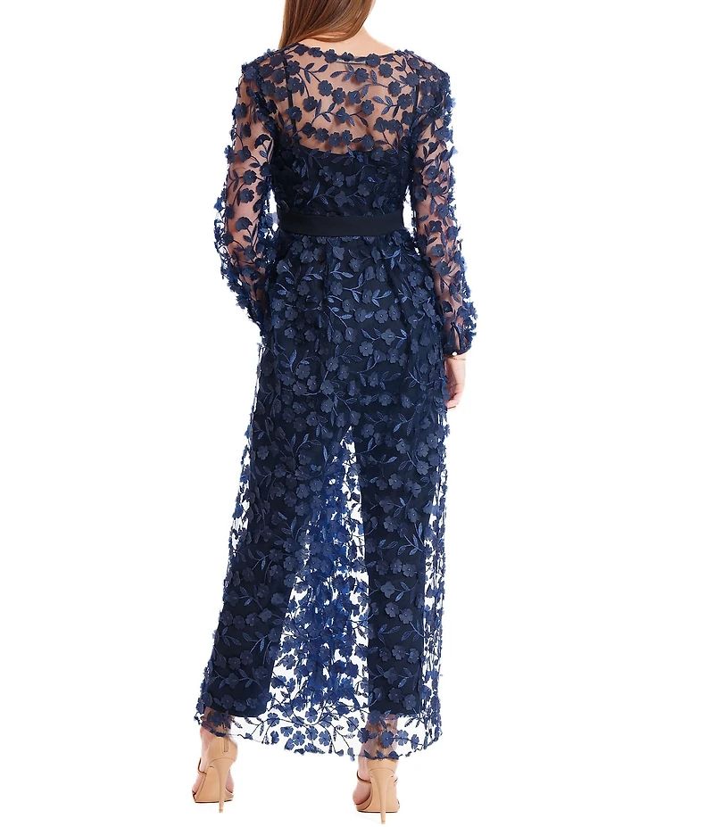 Julia Jordan Two Piece Sweetheart Neck Sleeveless Embroidered Long Sleeve Jacket 2-Piece Jumpsuit Set