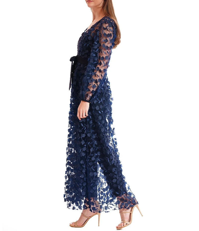 Julia Jordan Two Piece Sweetheart Neck Sleeveless Embroidered Long Sleeve Jacket 2-Piece Jumpsuit Set