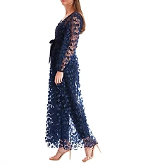 Julia Jordan Two Piece Sweetheart Neck Sleeveless Embroidered Long Sleeve Jacket 2-Piece Jumpsuit Set