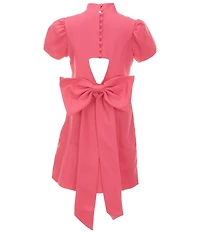 JulietteNYC Big Girls Tulip Sleeve Bow Back Dress