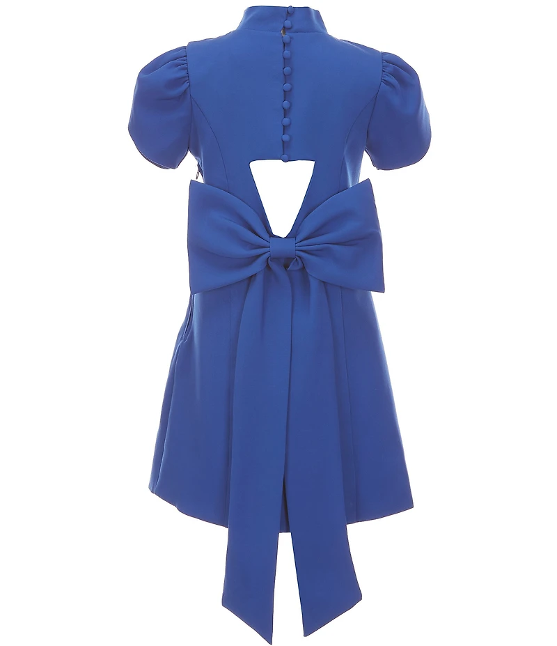 JulietteNYC Big Girls Tulip Sleeve Bow Back Dress