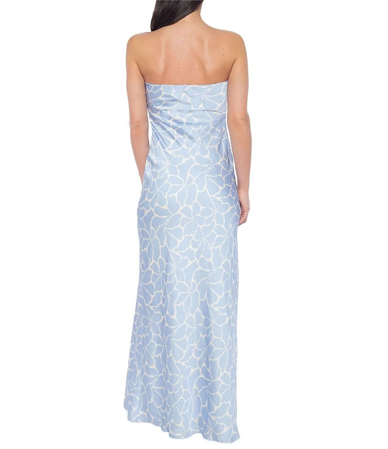 Jump Chiffon Strapless Long Dress