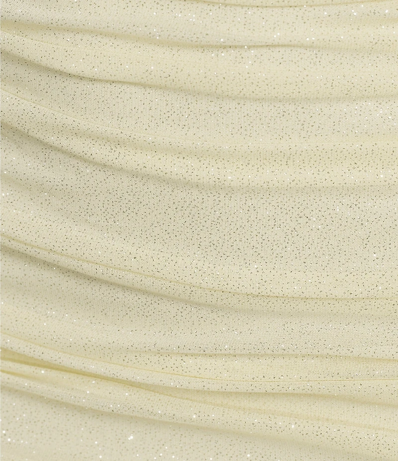 Jump Glitter Cowl Neck Spaghetti Strap Dress