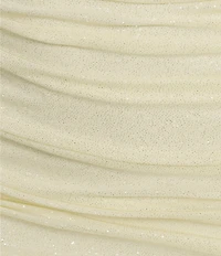Jump Glitter Cowl Neck Spaghetti Strap Dress