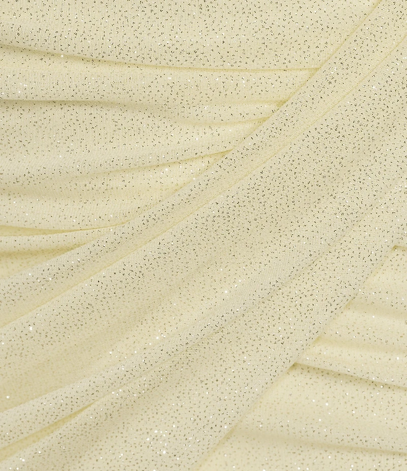 Jump Glitter Square Neck Spaghetti Strap Ruched Dress