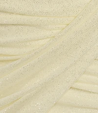 Jump Glitter Square Neck Spaghetti Strap Ruched Dress