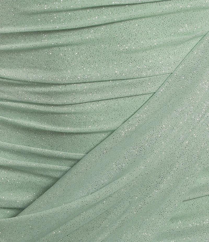 Jump Long Sleeve Square Neck Ruched Drape Detail Dress