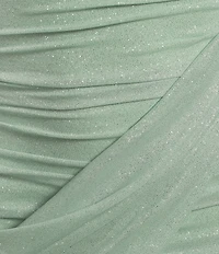 Jump Long Sleeve Square Neck Ruched Drape Detail Dress