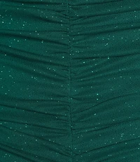 Jump Long Sleeve Square Neck Ruched Drape Detail Dress